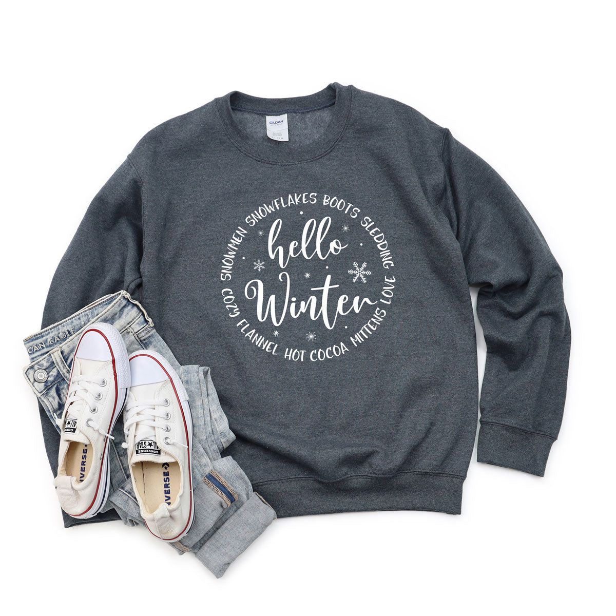 Hello Winter Circle | Sweatshirt