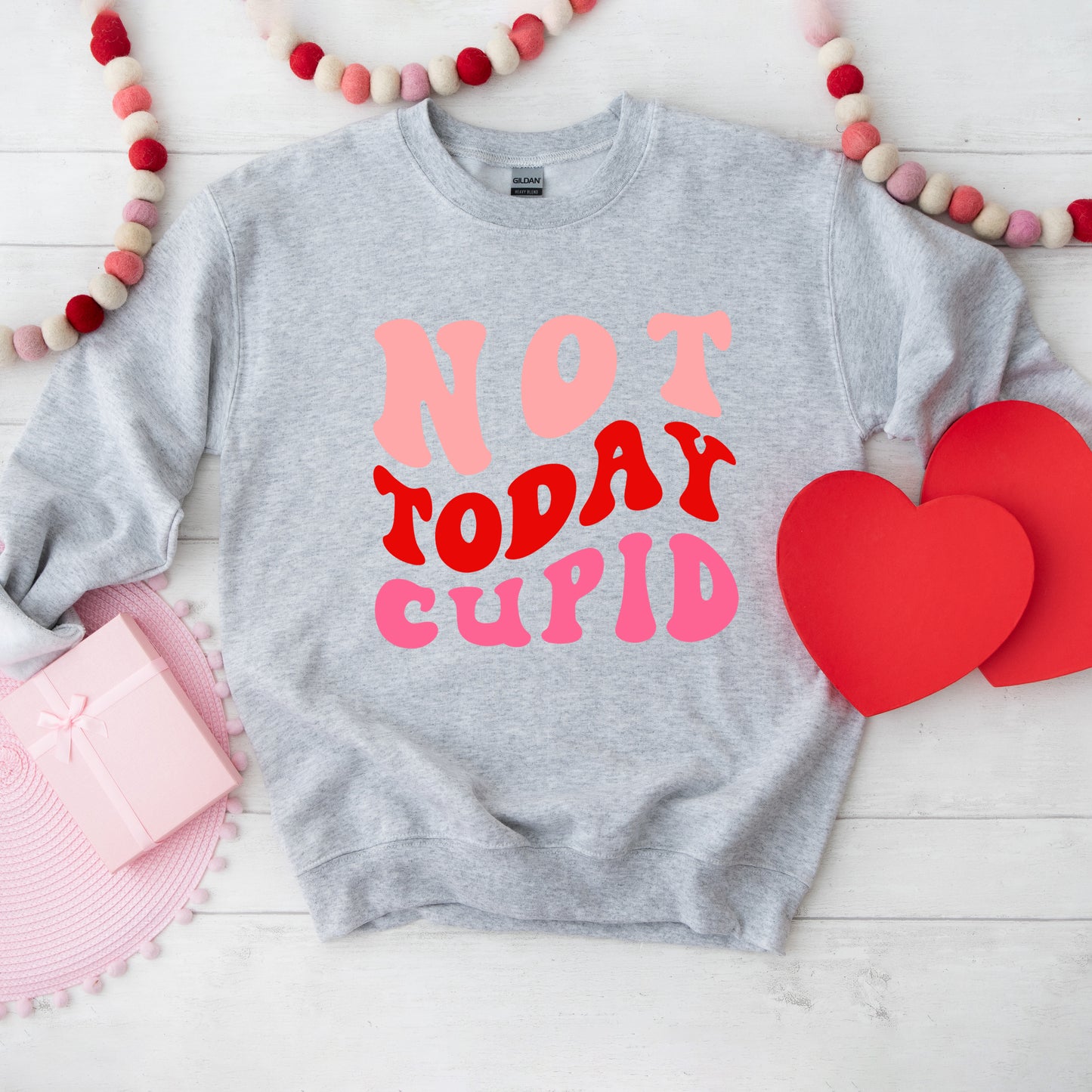 Not Today Cupid Retro | Sweatshirt