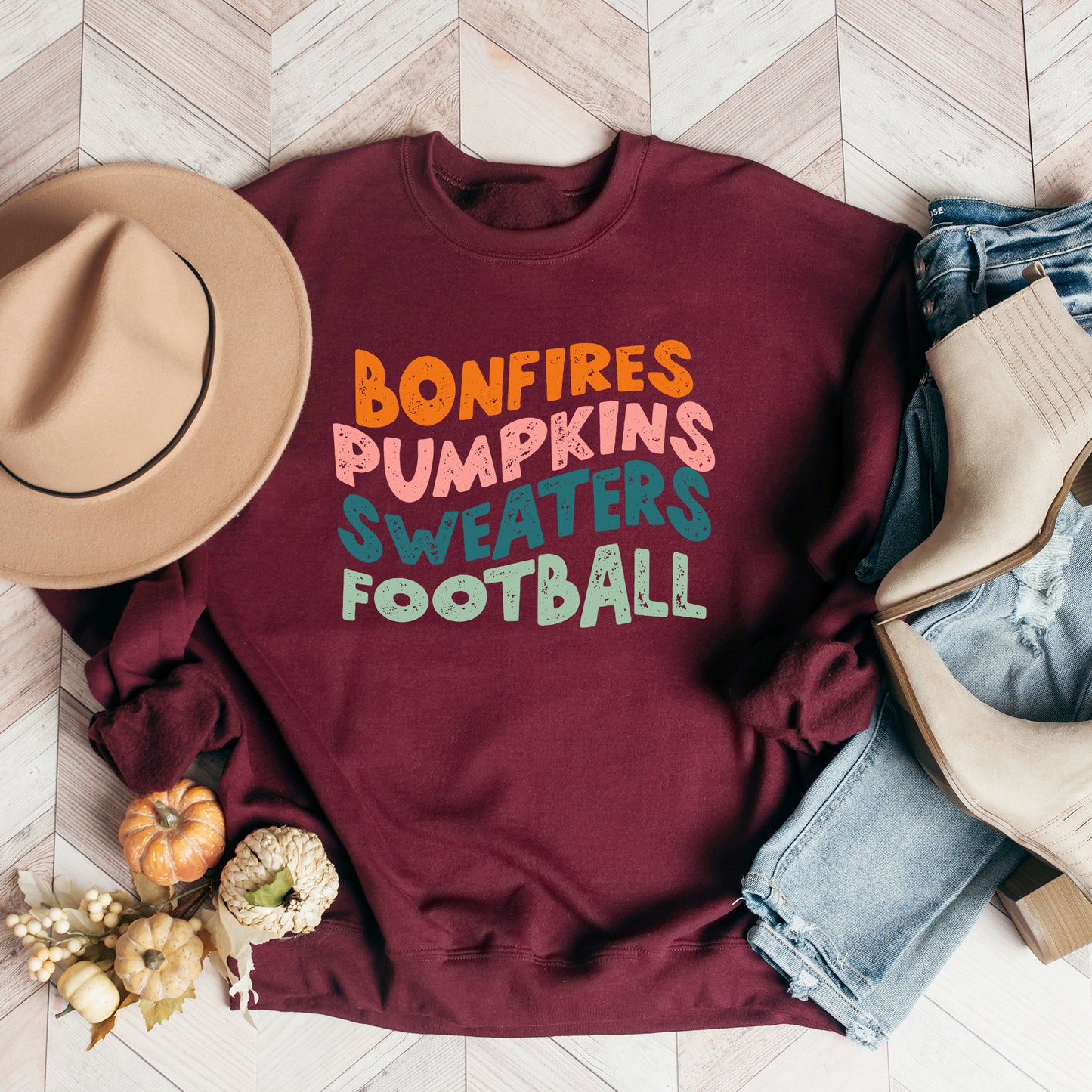 Bonfires Pumpkins Sweaters Football | Sweatshirt