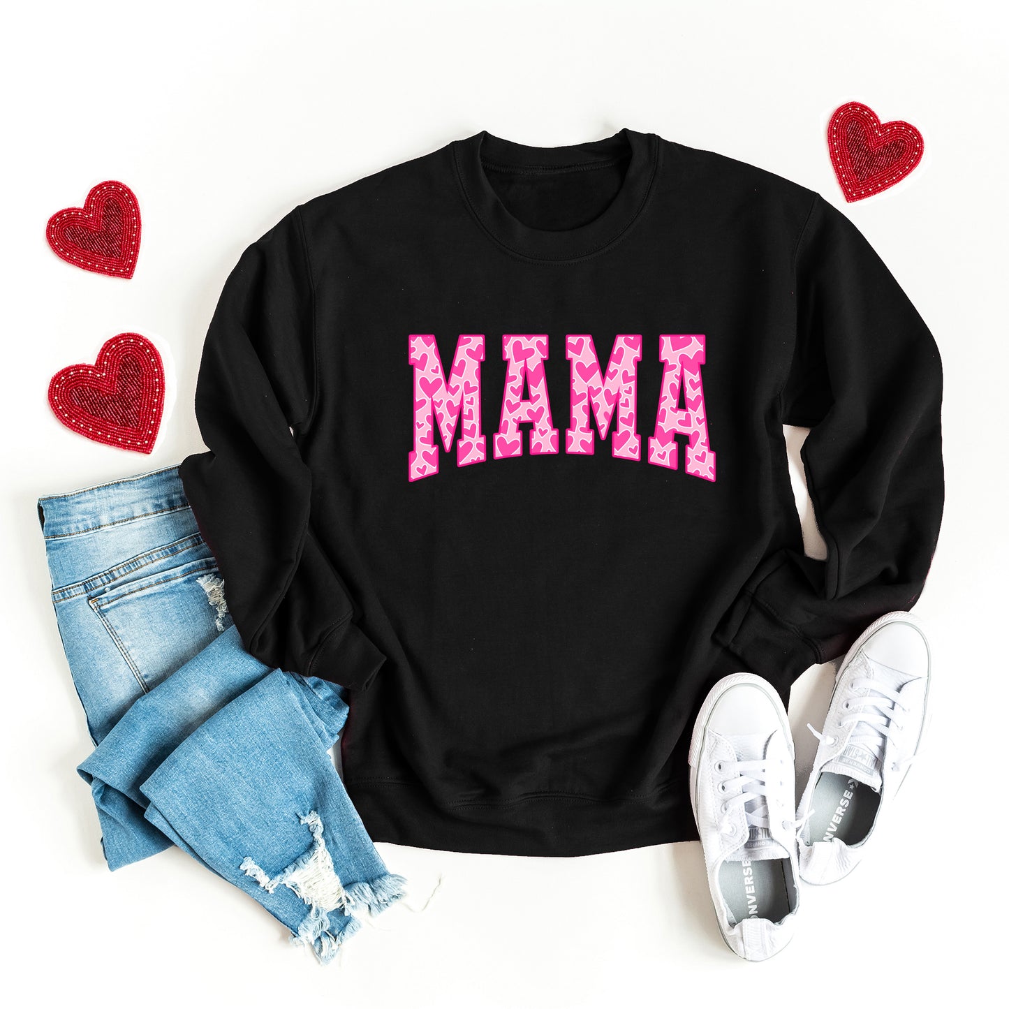 Mama Pink Hearts | Sweatshirt