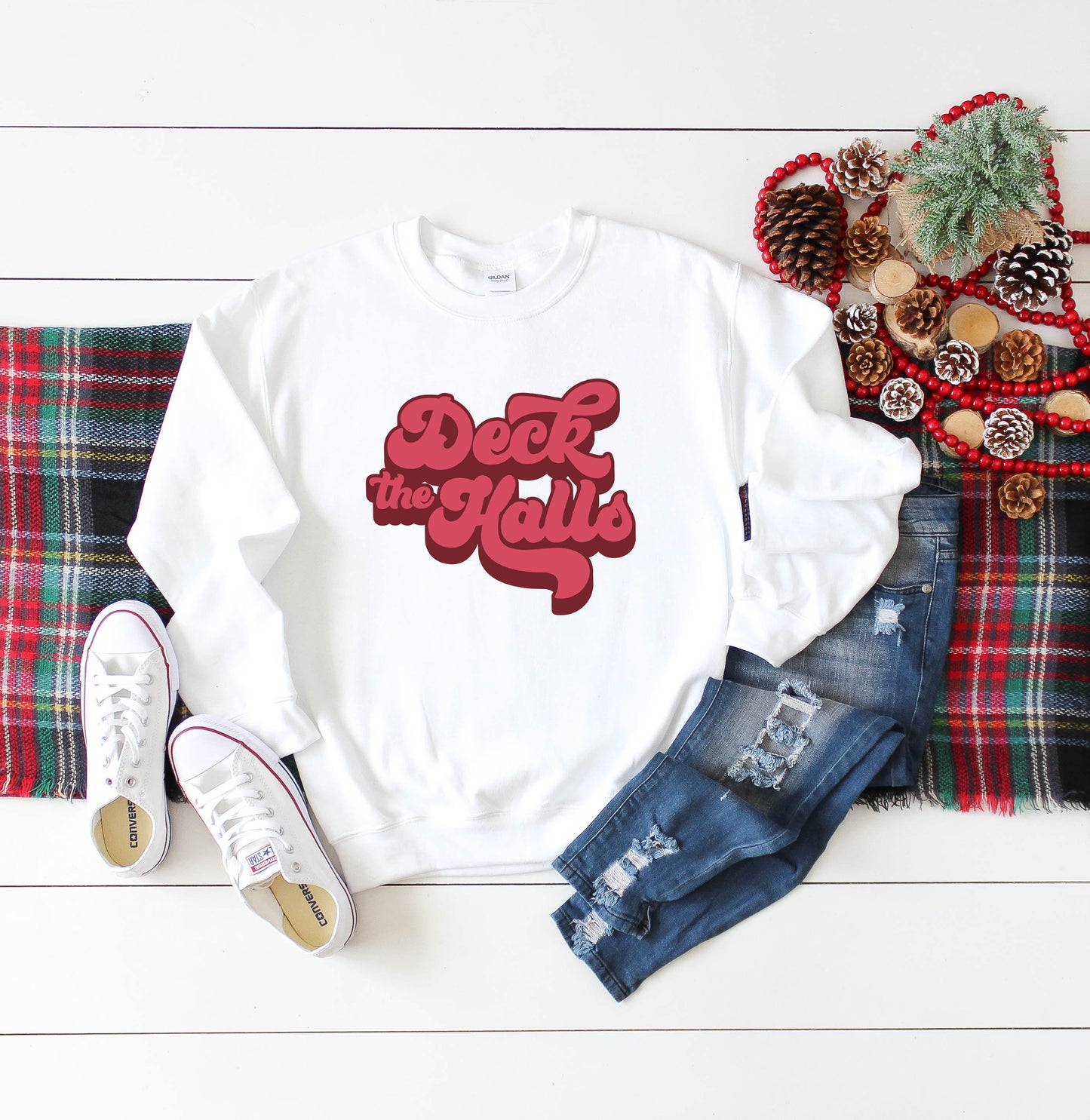 Retro Deck The Halls | Sweatshirt