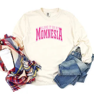 Momnesia Varsity | Garment Dyed Long Sleeve