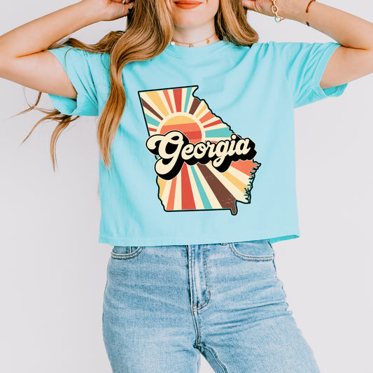 Retro Georgia | Relaxed Fit Cropped Tee