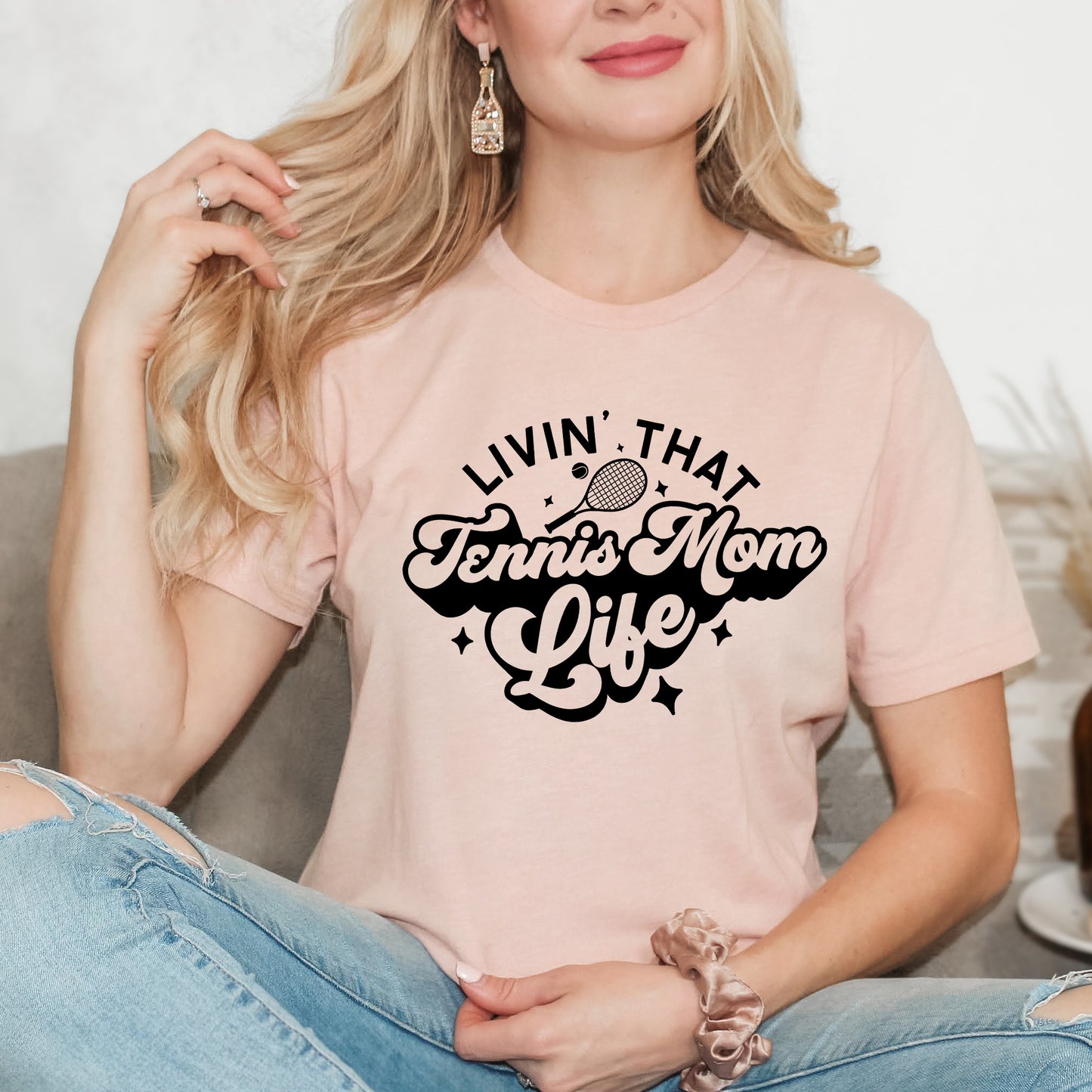 Livin' That Tennis Mom Life | Short Sleeve Crewneck