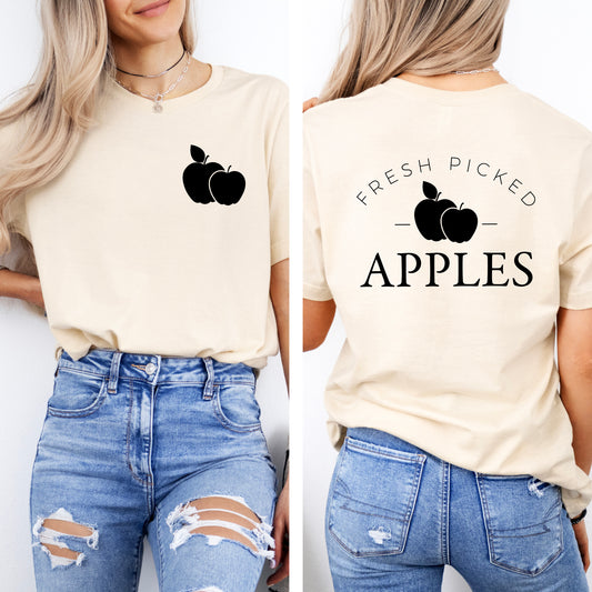 Fresh Picked Apples | Front & Back Short Sleeve Graphic Tee