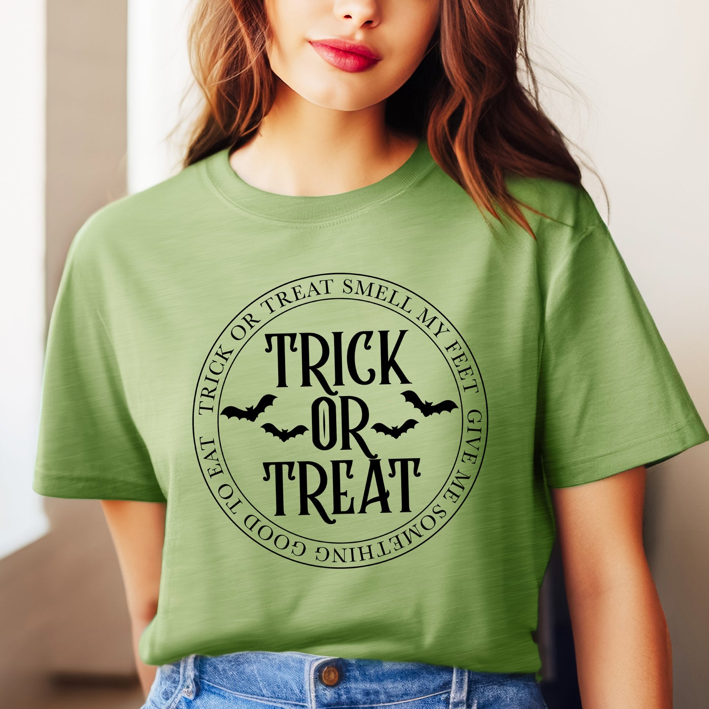 Trick Or Treat Circle | Short Sleeve Graphic Tee