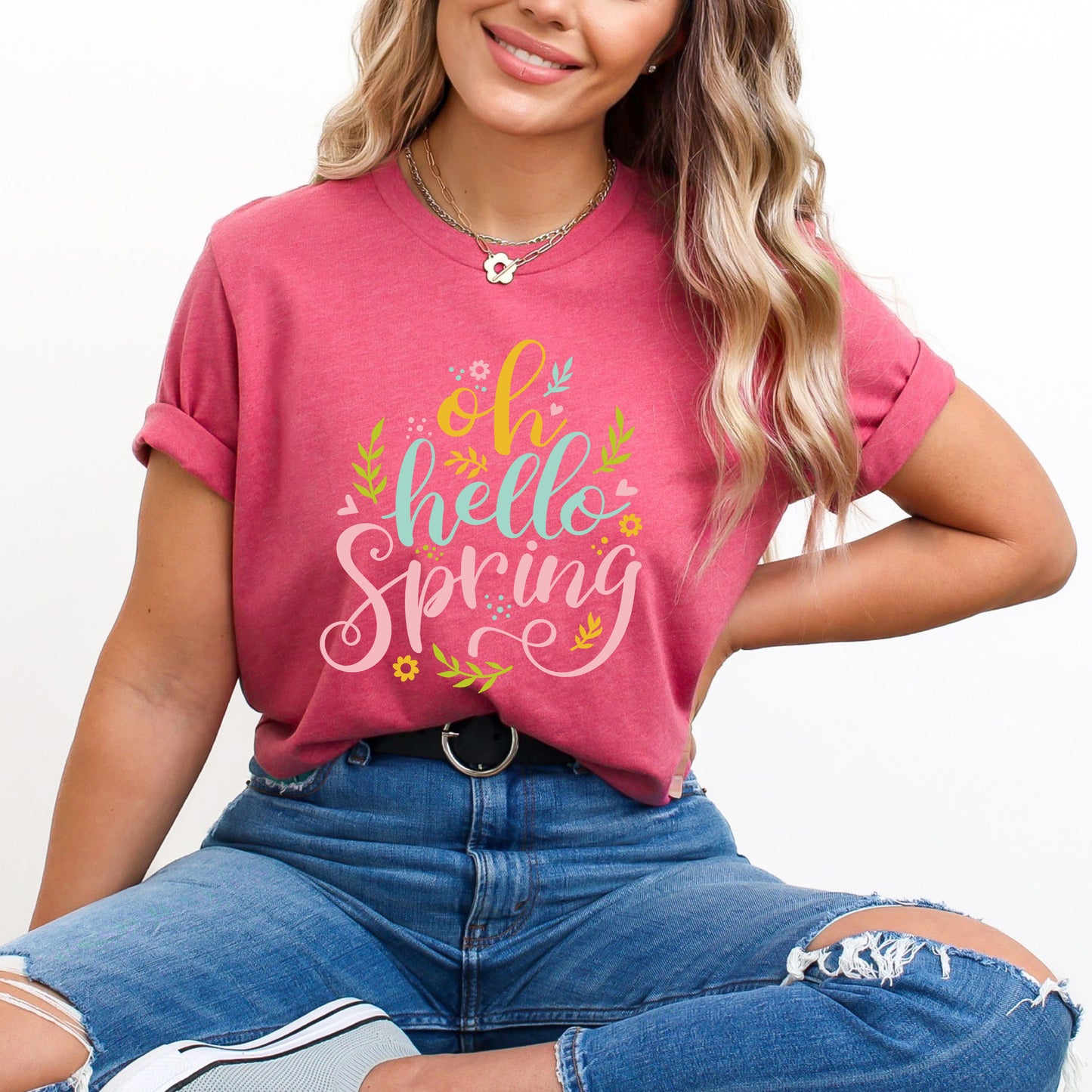 Oh Hello Spring | Short Sleeve Crew Neck