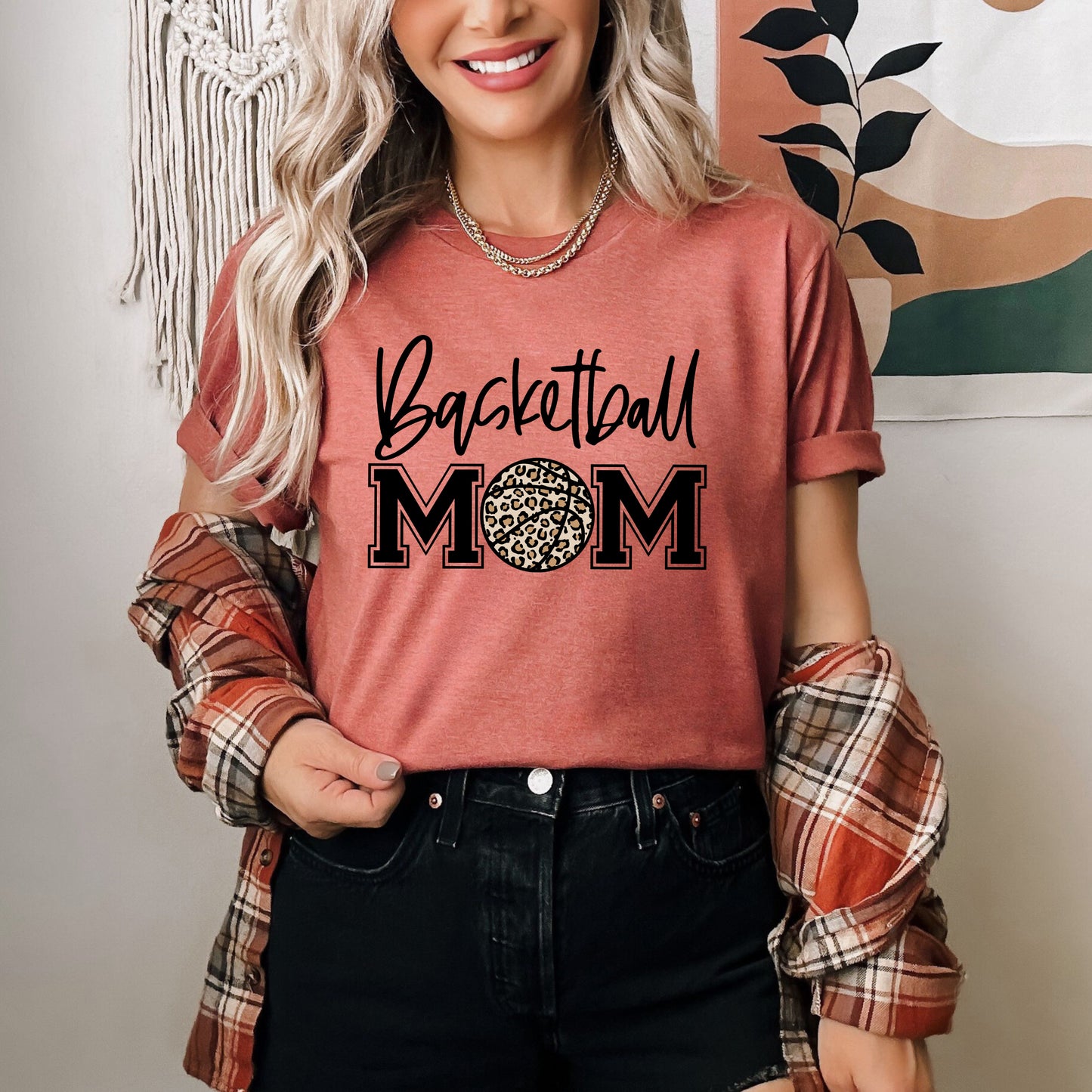 Basketball Mom Colorful Black | Short Sleeve Graphic Tee