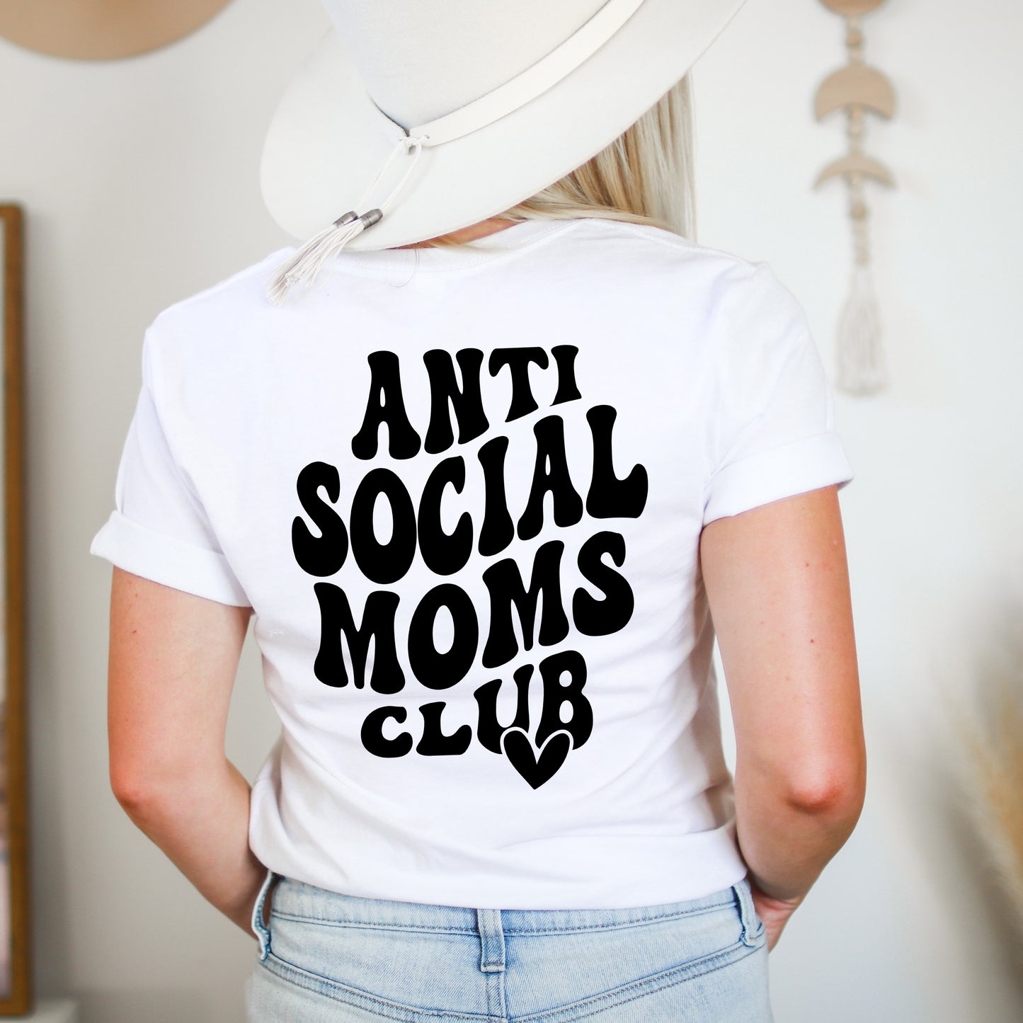 Anti Social Moms Club | Front & Back Short Sleeve Graphic Tee