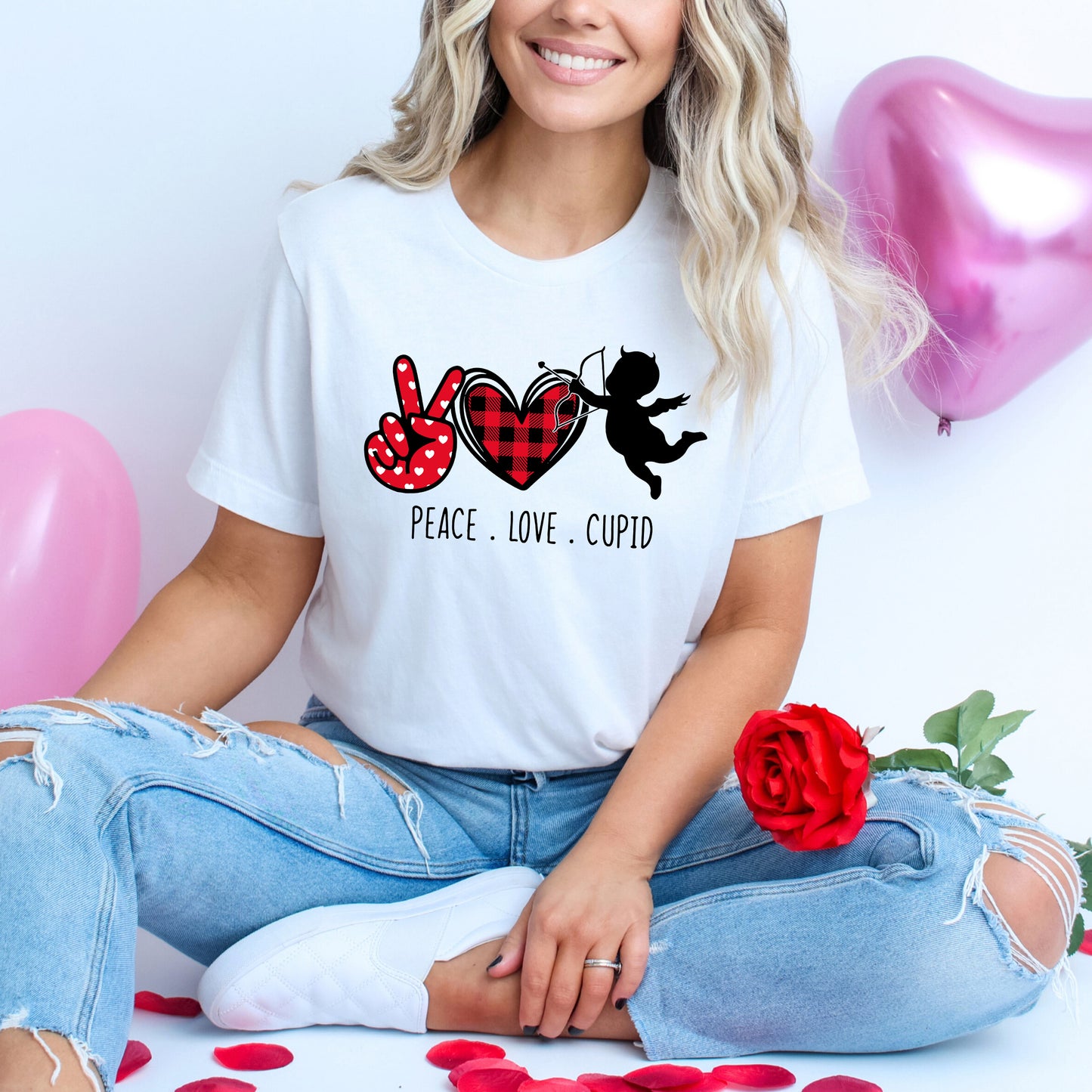 Peace Love Cupid | Short Sleeve Graphic Tee