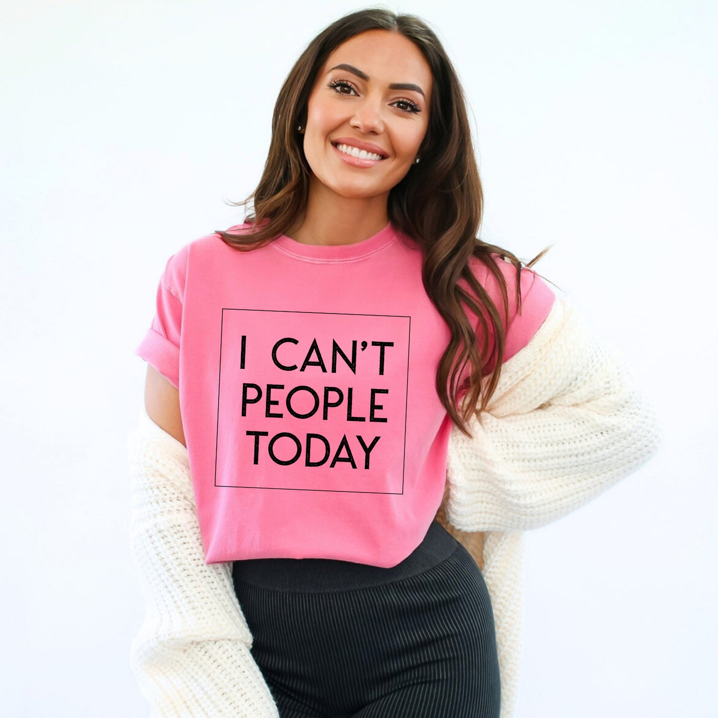 I Can't People Today | Garment Dyed Tee