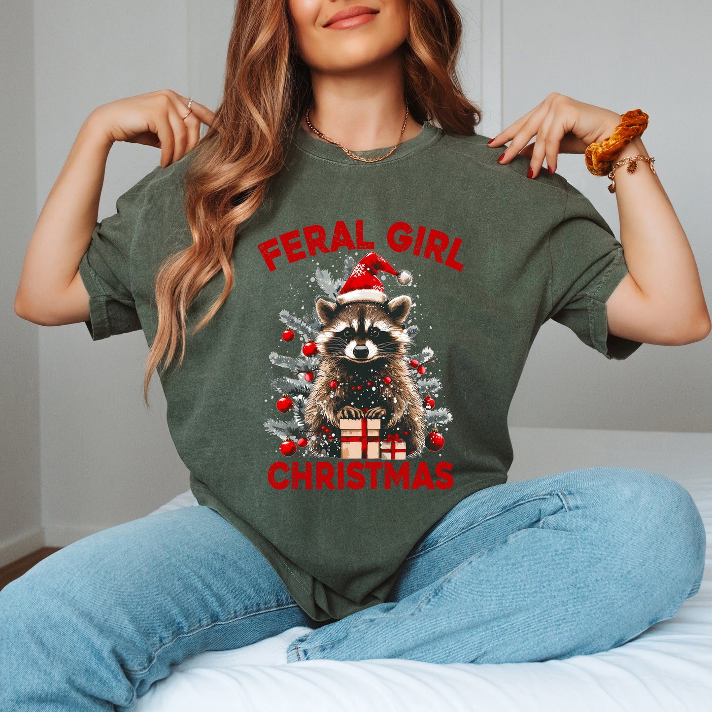 Feral Girl Christmas | Garment Dyed Tee