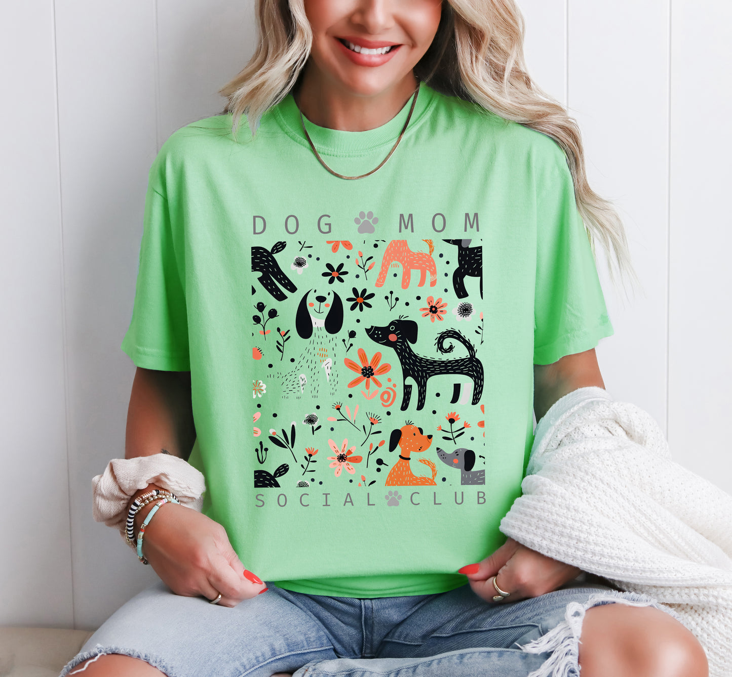 Dog Mom Social Club | Garment Dyed Short Sleeve Tee