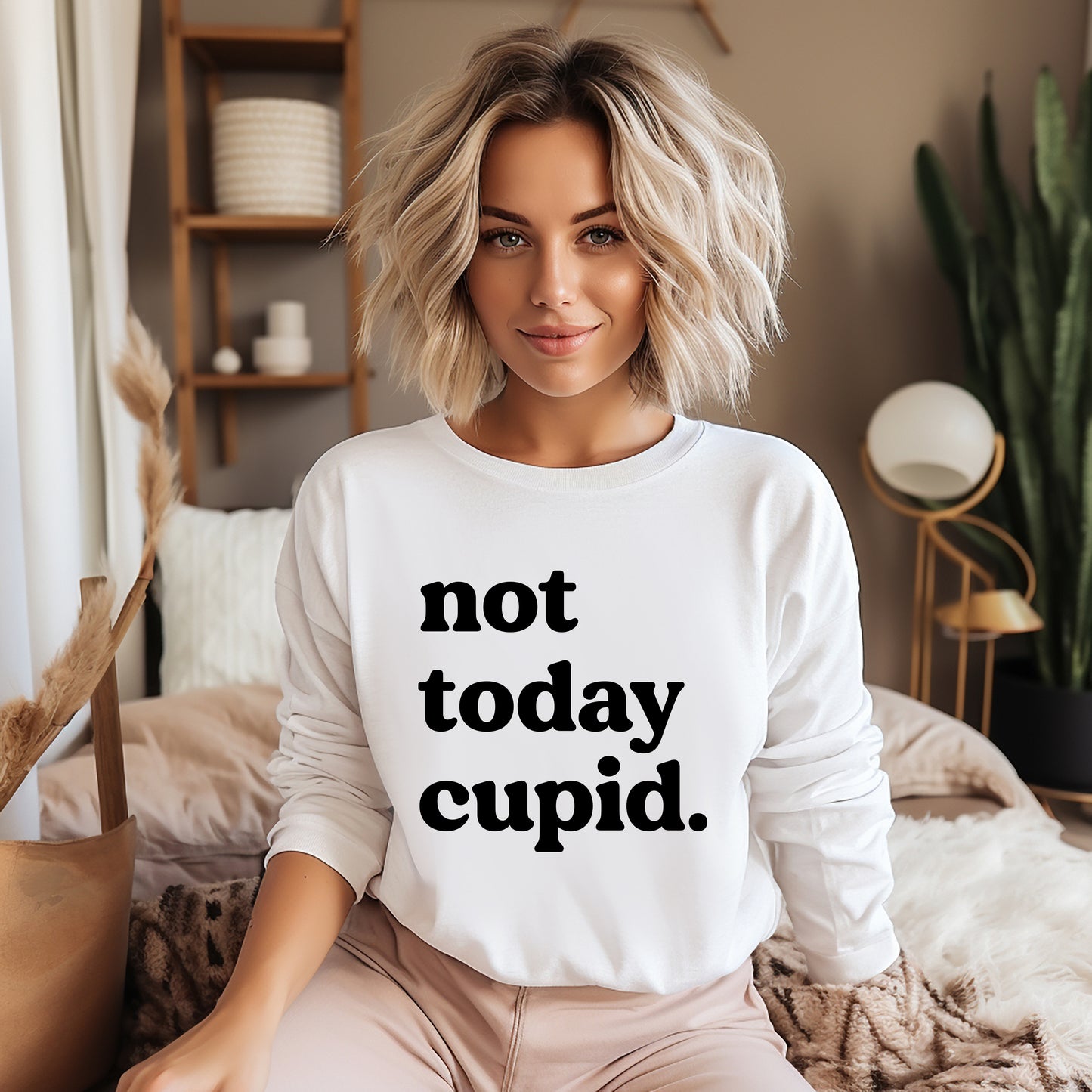 Not Today Cupid | Long Sleeve Graphic Tee