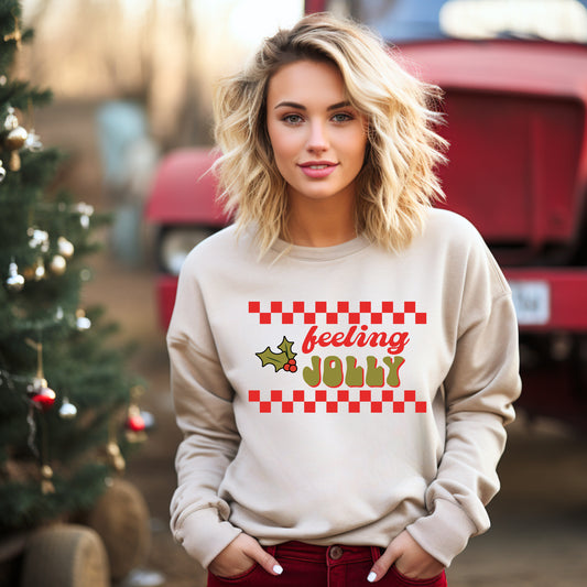 Feeling Jolly Checkered | Sweatshirt