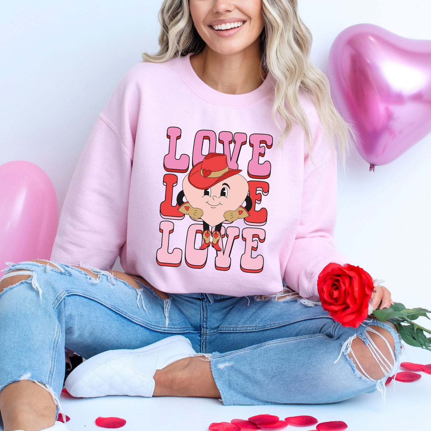 Love Stacked Western Heart | Sweatshirt