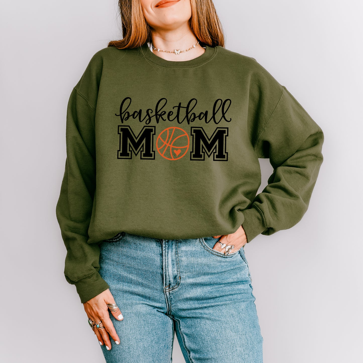 Basketball Mom With Ball | Sweatshirt