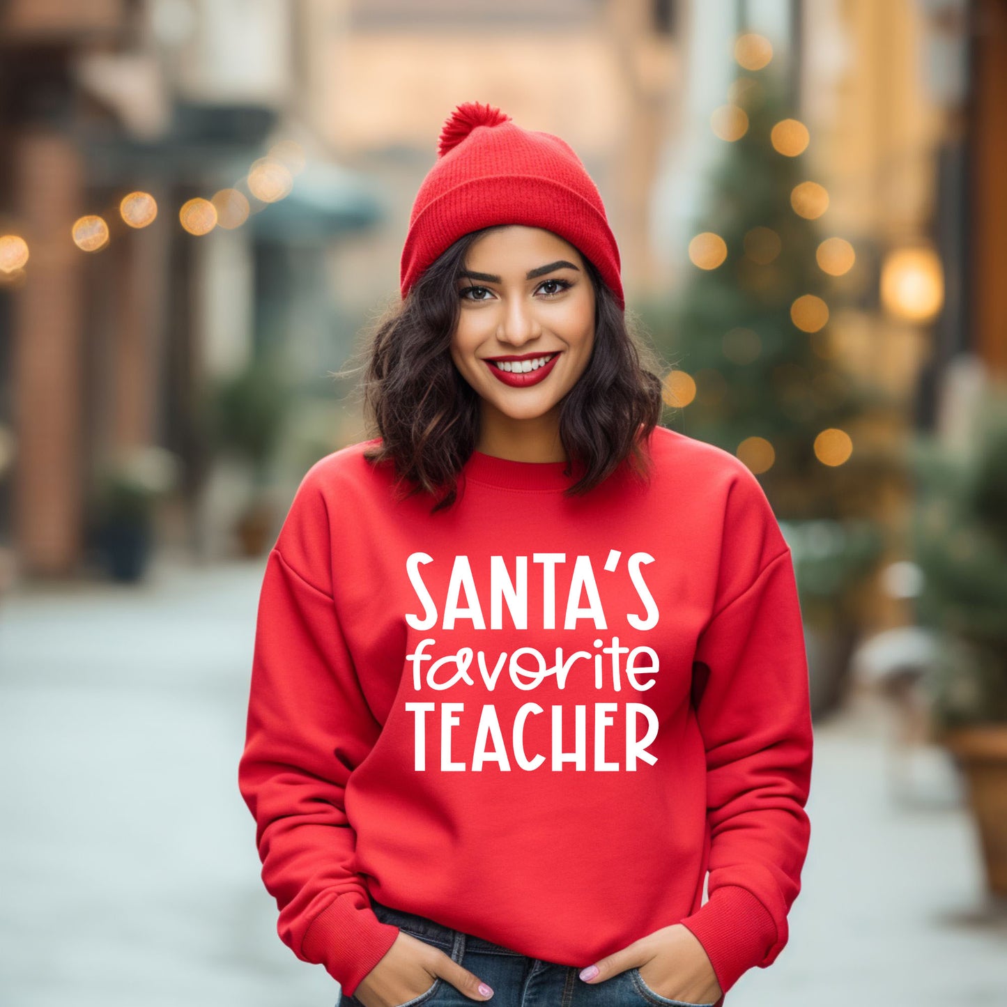 Santa's Favorite Teacher | Sweatshirt