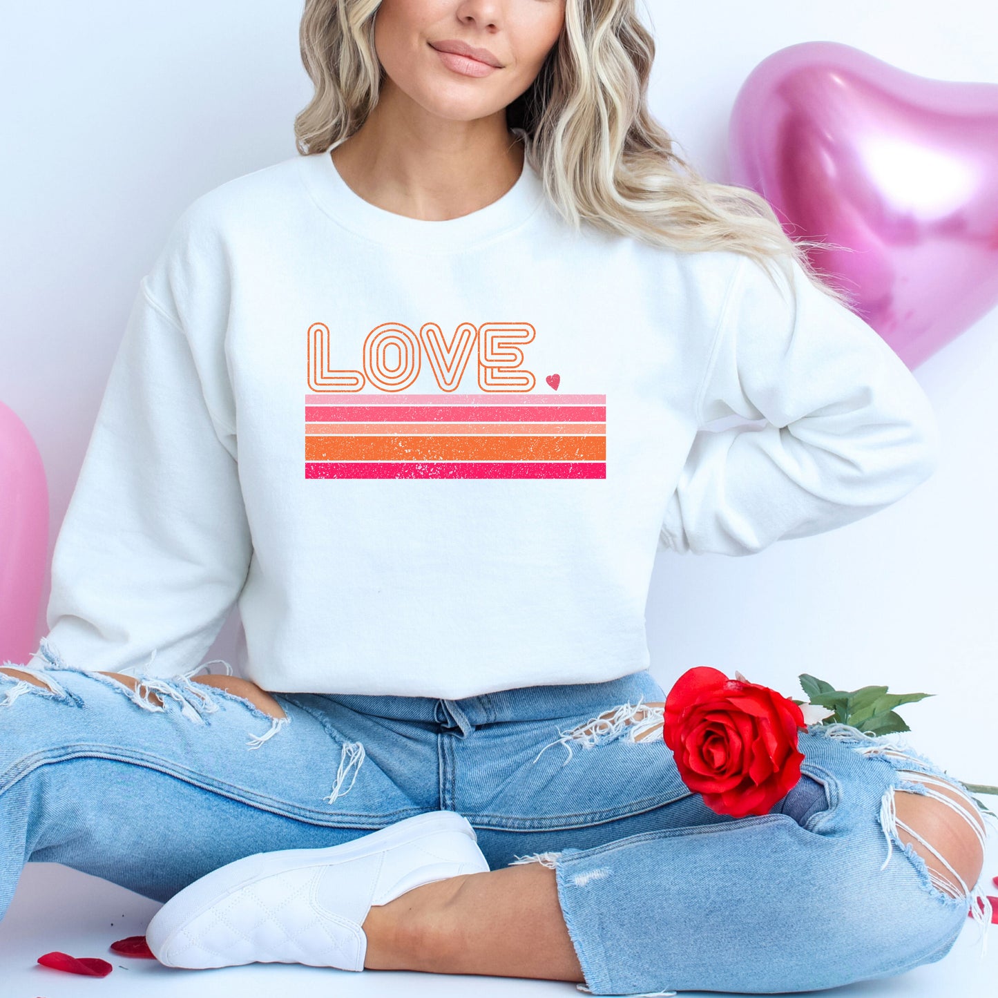 Retro Love Stripes | Sweatshirt