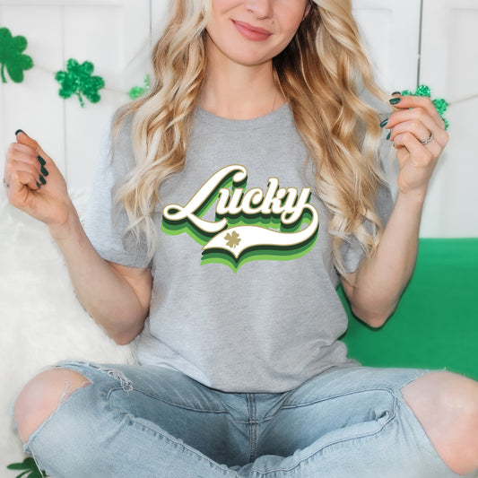 Lucky Script | Short Sleeve Graphic Tee