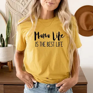 Mama Life Is The Best Life | Short Sleeve Crew Neck