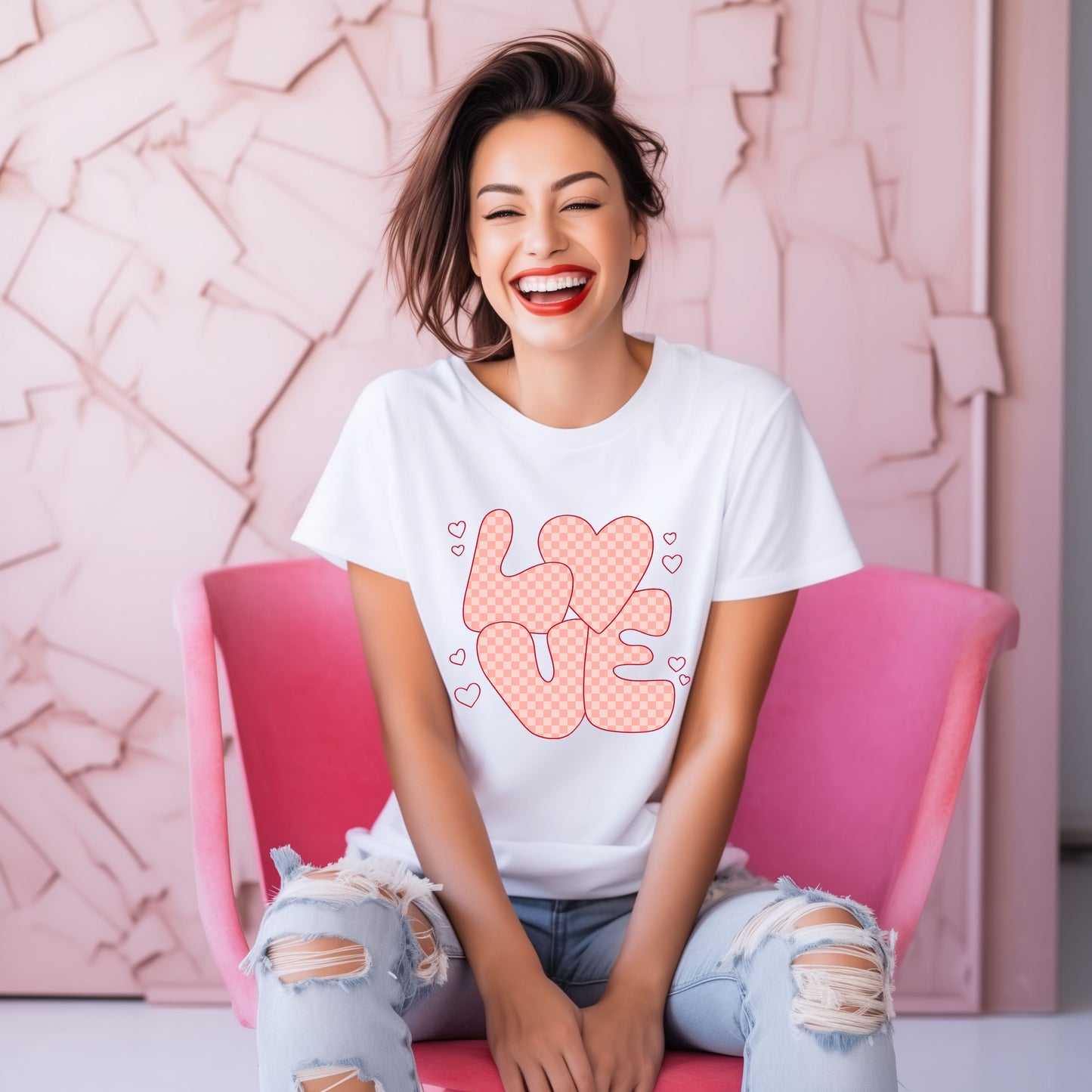 Valentines Love Pink | Short Sleeve Crew Neck