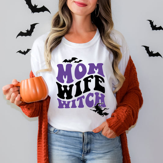 Mom Witch Wife Colorful | Short Sleeve Graphic Tee