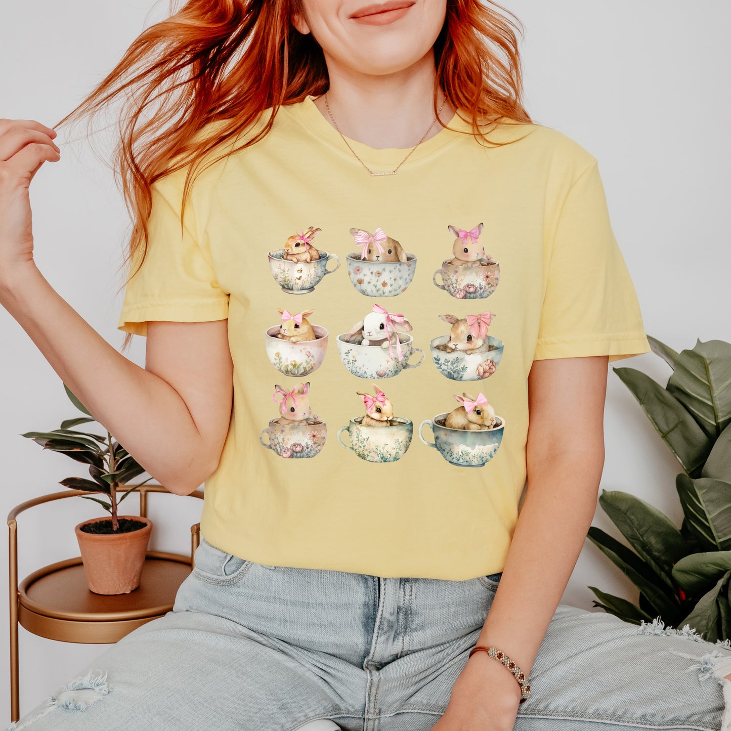 Teacup Bunnies Coquette | Garment Dyed Short Sleeve Tee