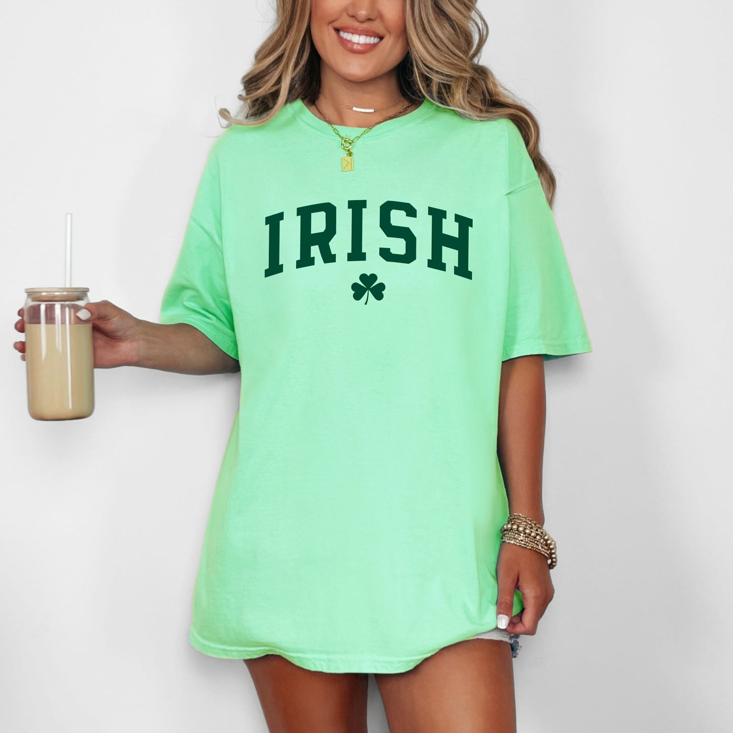 Irish Clover Puff Print | Garment Dyed Tee