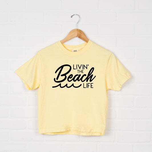 Livin' The Beach Life | Relaxed Fit Cropped Tee