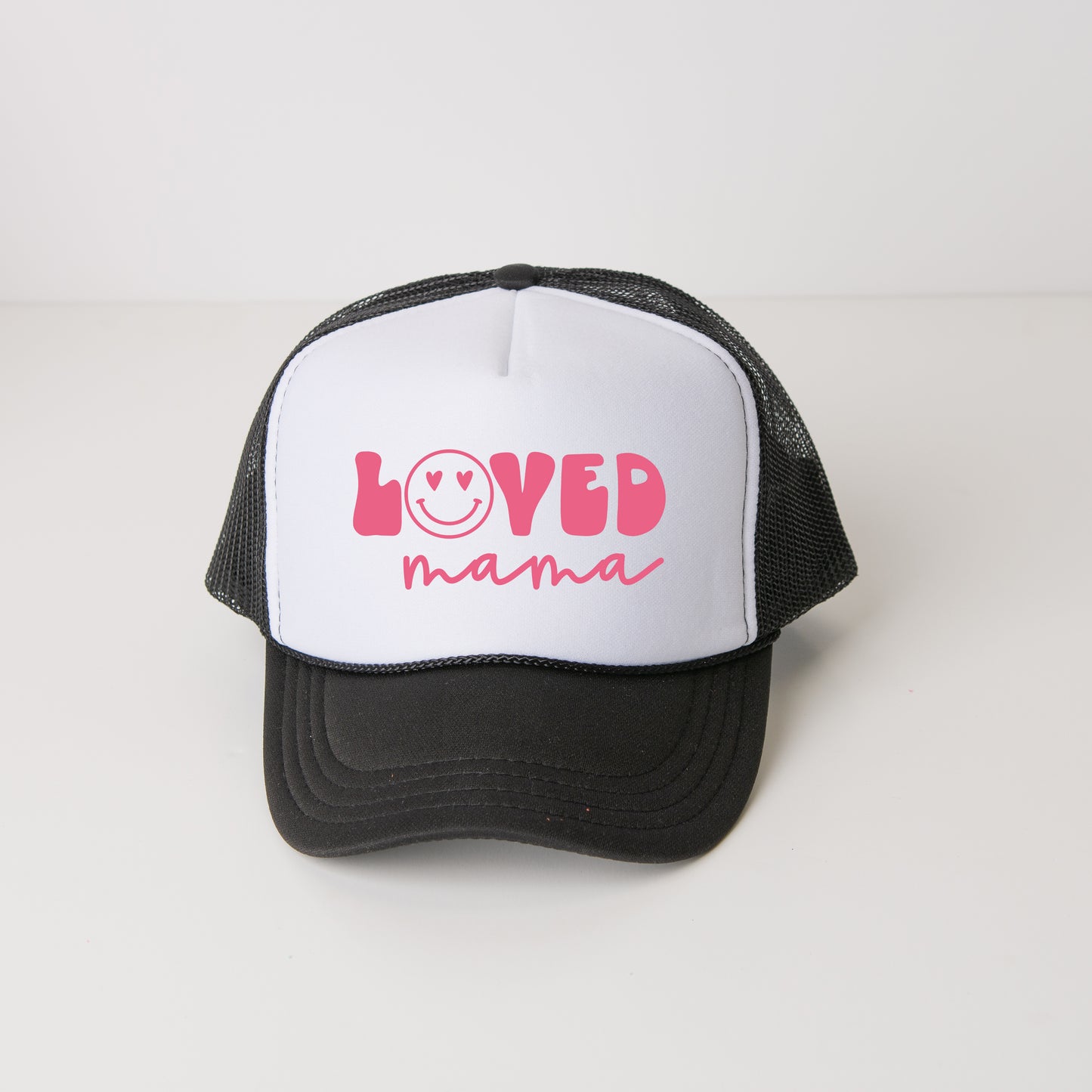 Loved Mama Smiley Face | Foam Trucker Hat