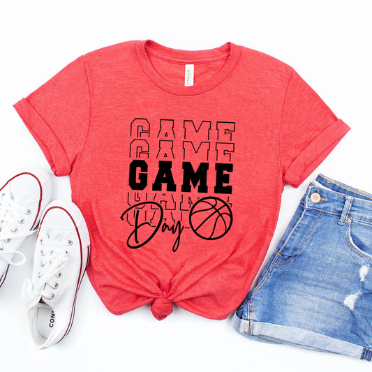 Game Day Stacked Basketball | Short Sleeve Graphic Tee