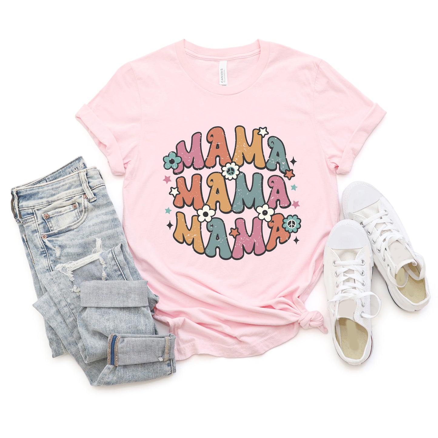 Retro Mama Stacked | Short Sleeve Graphic Tee