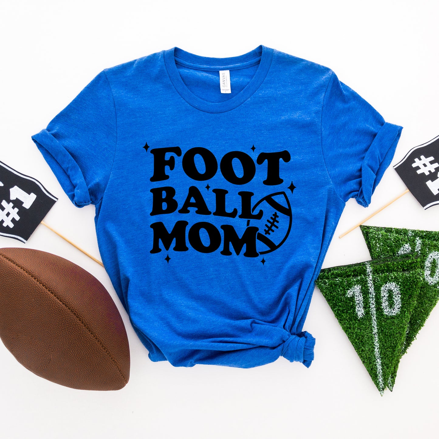 Football Mom Stars | Short Sleeve Graphic Tee