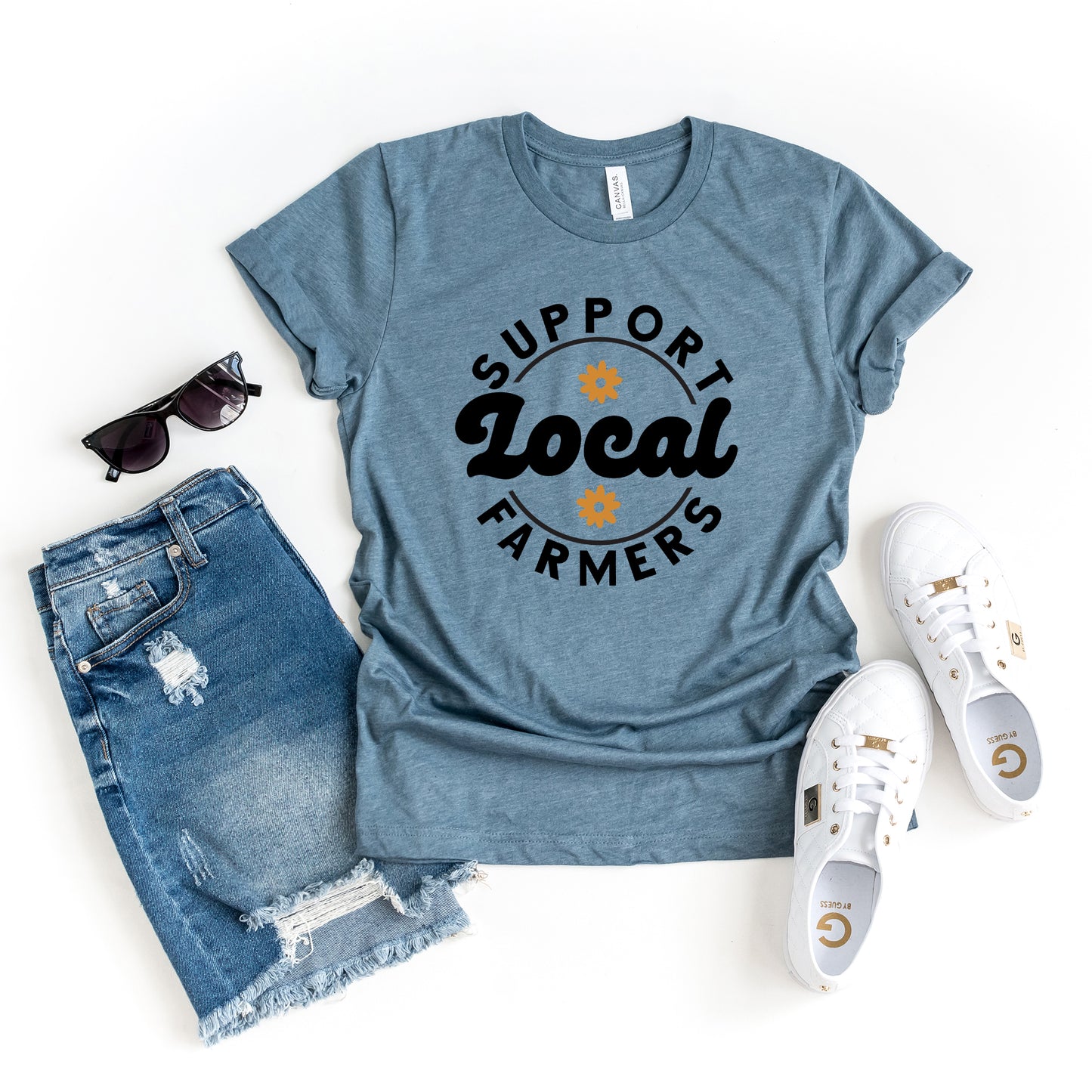 Support Local Farmers Flowers | Short Sleeve Graphic Tee