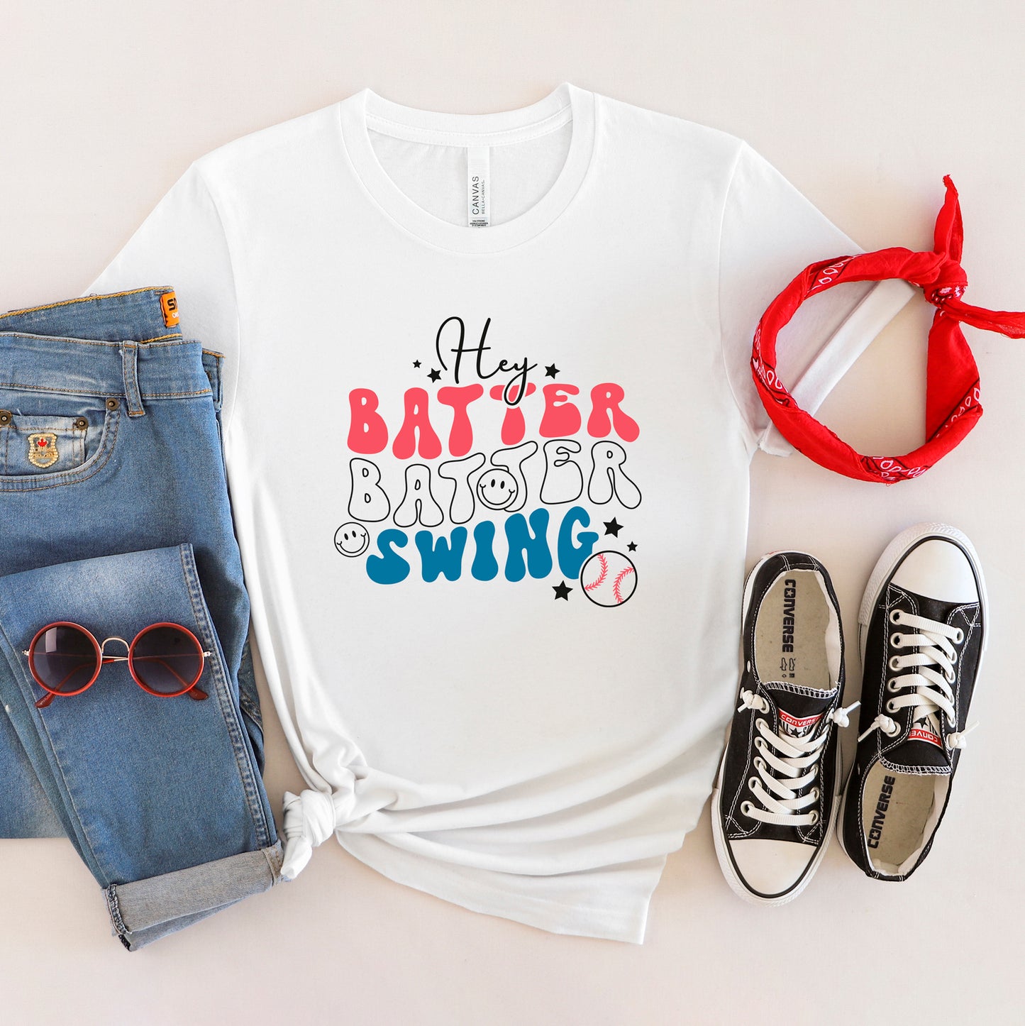 Batter Batter Red White Blue | Short Sleeve Graphic Tee