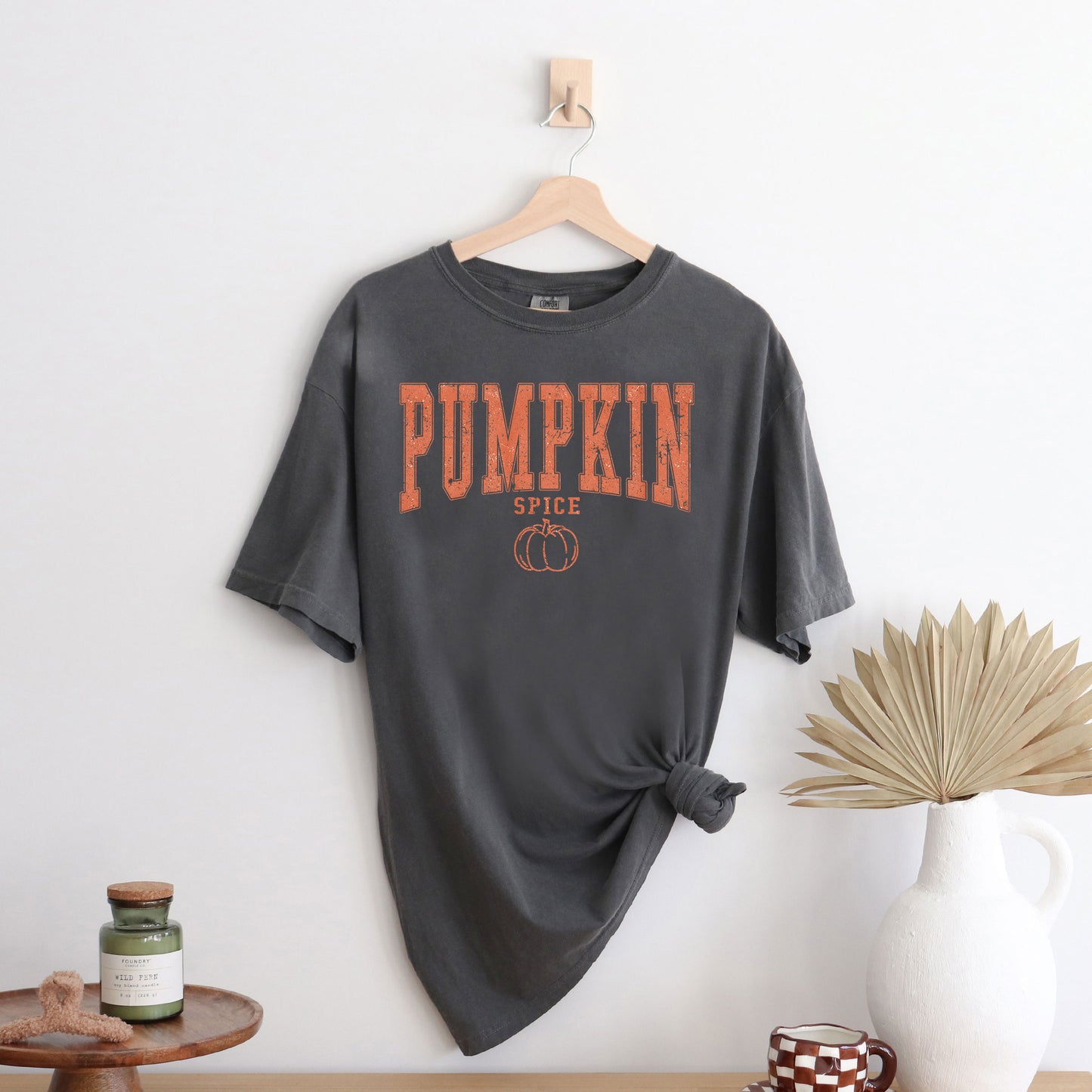 Pumpkin Spice Varsity | Garment Dyed Tee