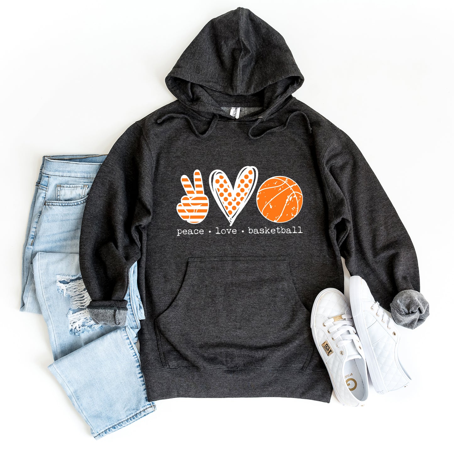 Peace Love Basketball (Colorful) | Hoodie