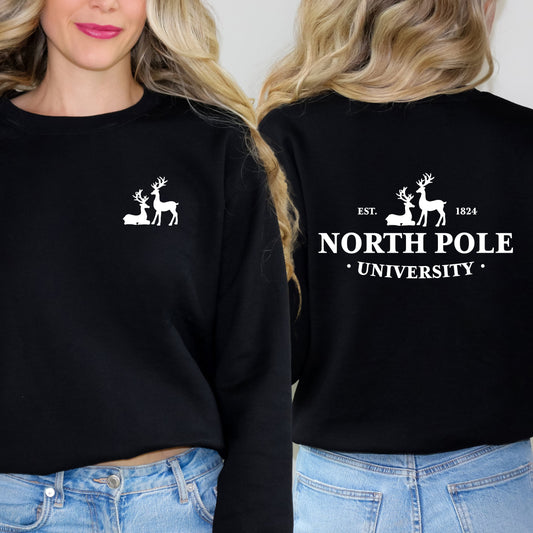 North Pole University | Sweatshirt Front and Back Design