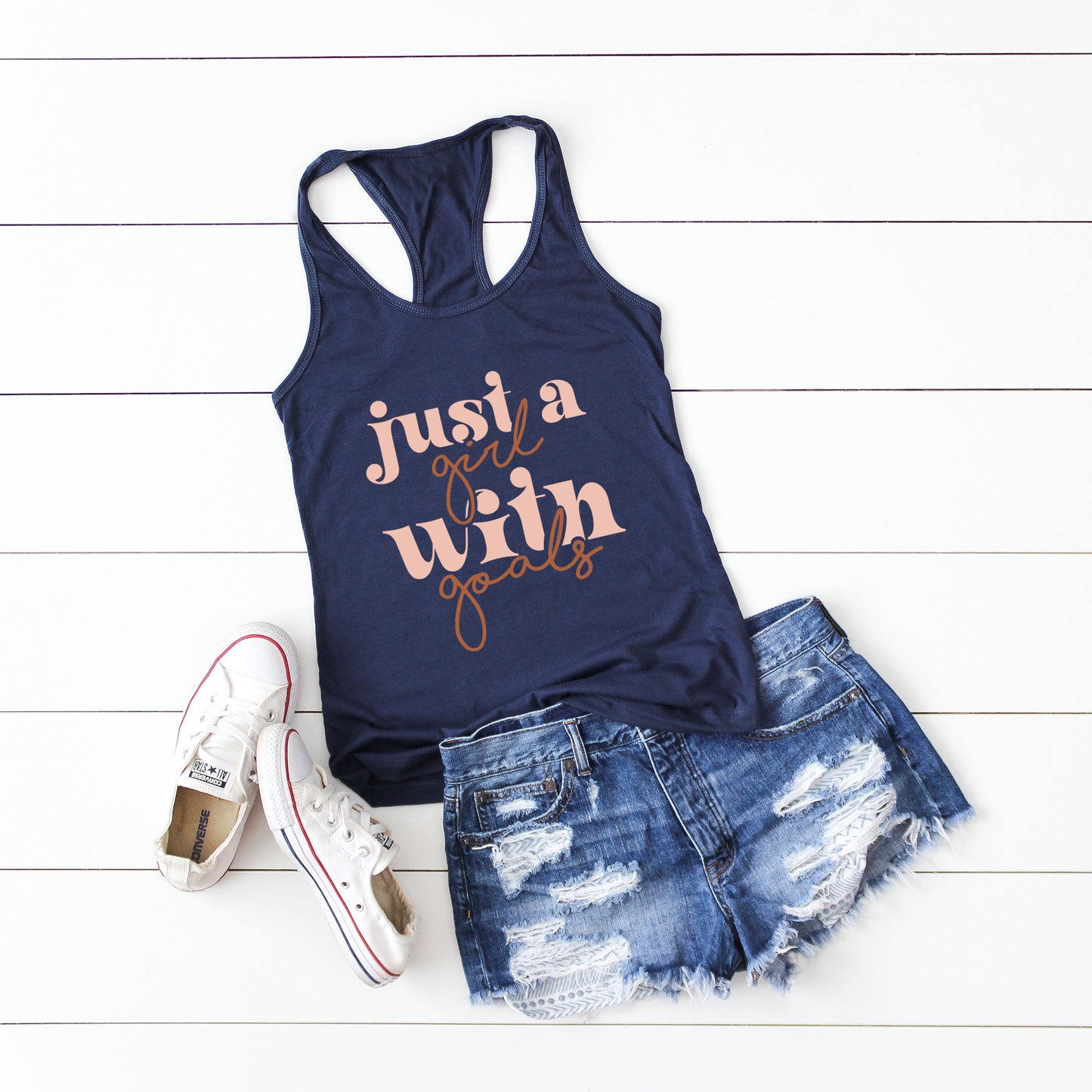 Just A Girl With Goals | Racerback Tank