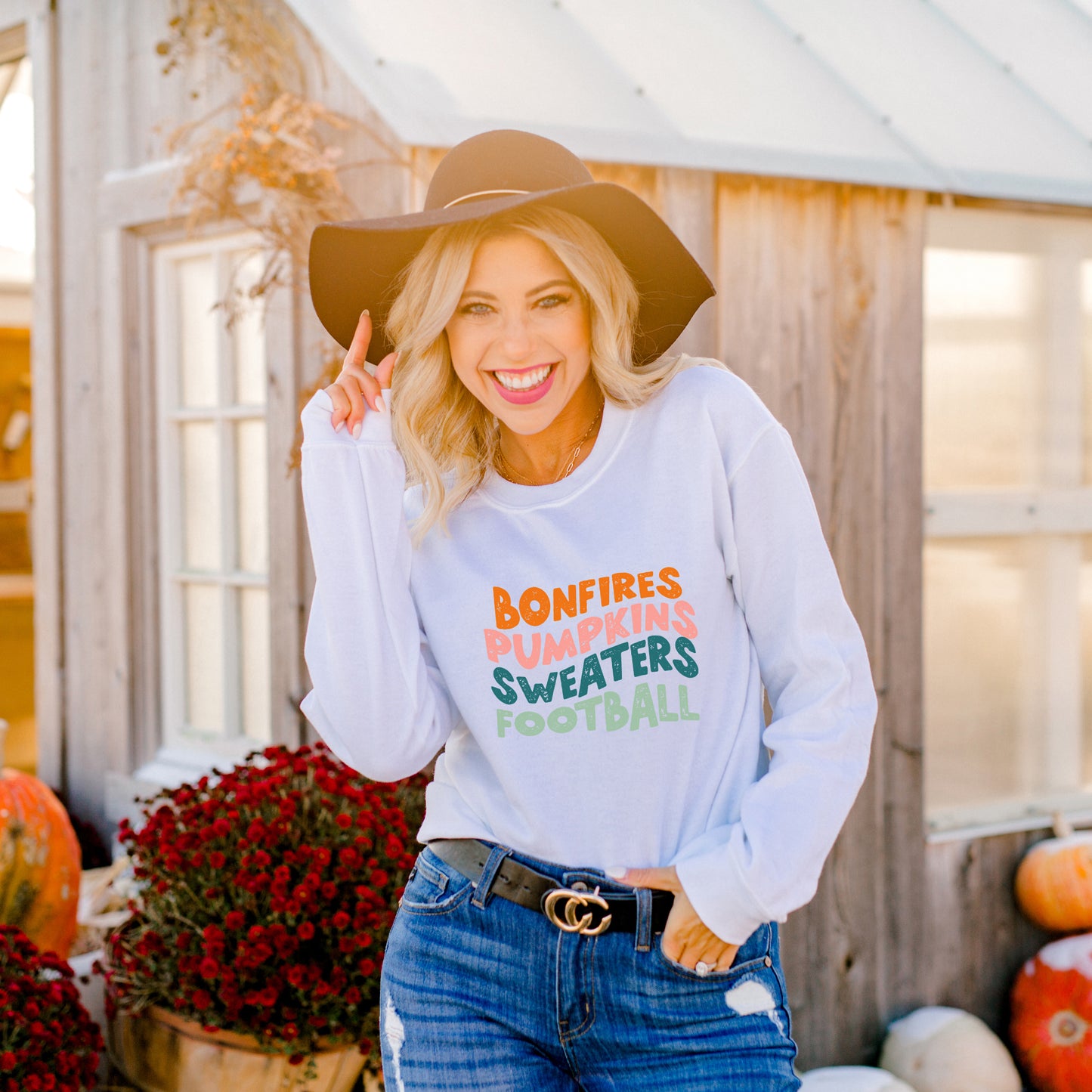 Bonfires Pumpkins Sweaters Football | Sweatshirt