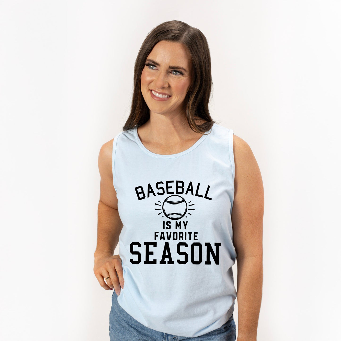 Baseball Is My Favorite With Ball | Garment Dyed Tank