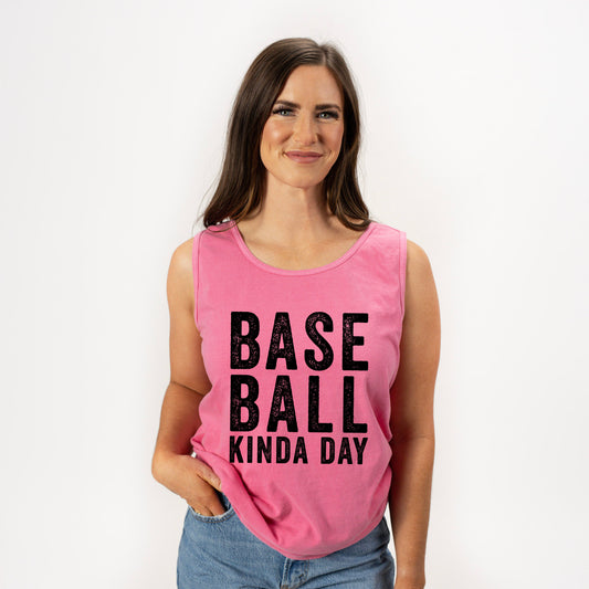 Baseball Kinda Day | Garment Dyed Tank