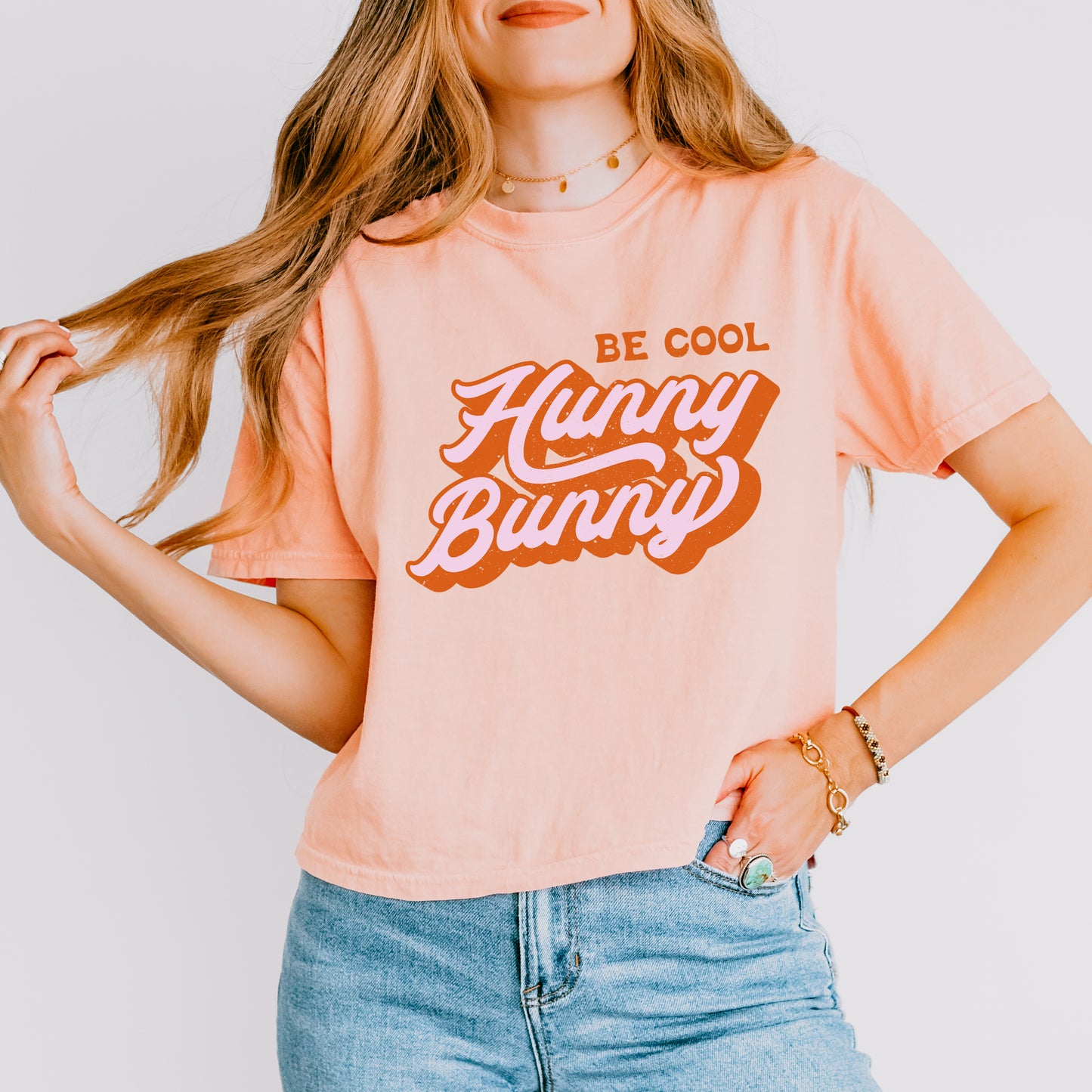 Be Cool Hunny Bunny | Relaxed Fit Cropped Tee