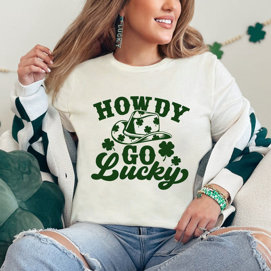 Howdy Go Lucky Clovers | Short Sleeve Graphic Tee