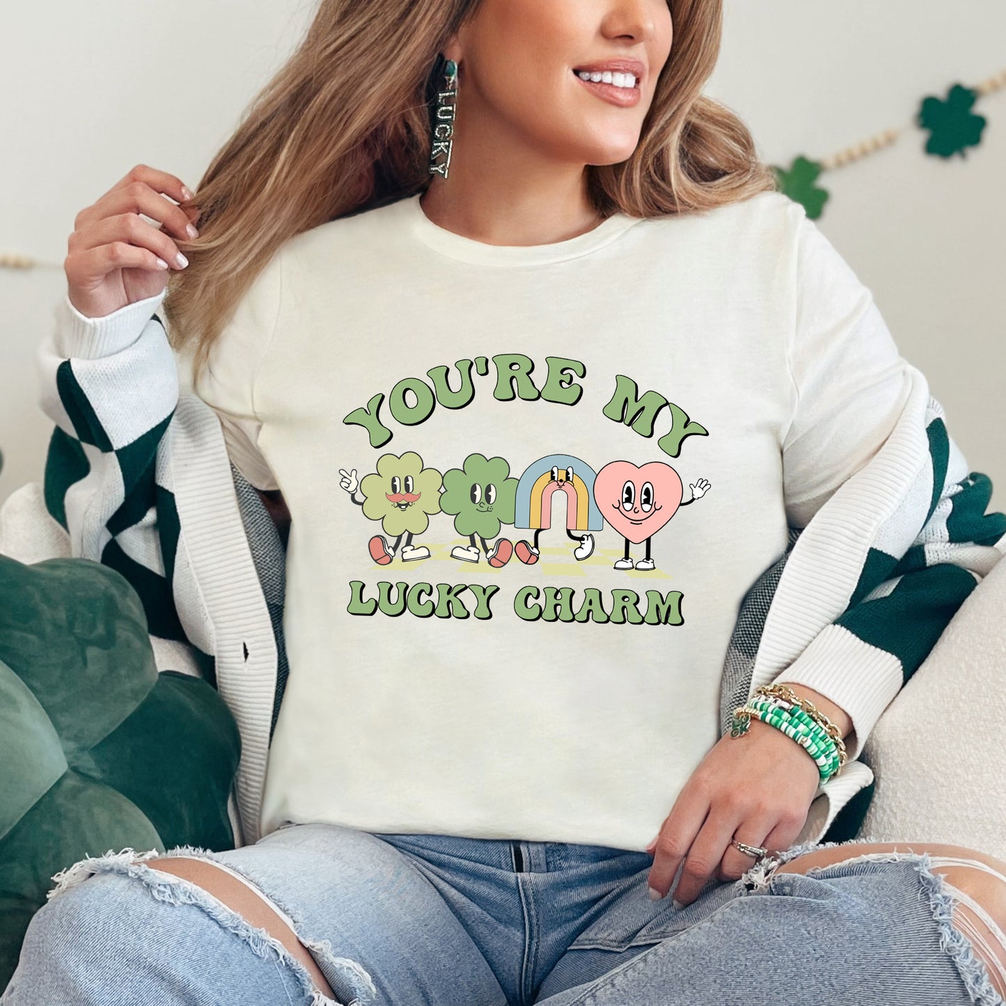 You're My Lucky Charm Clovers | Short Sleeve Crew Neck