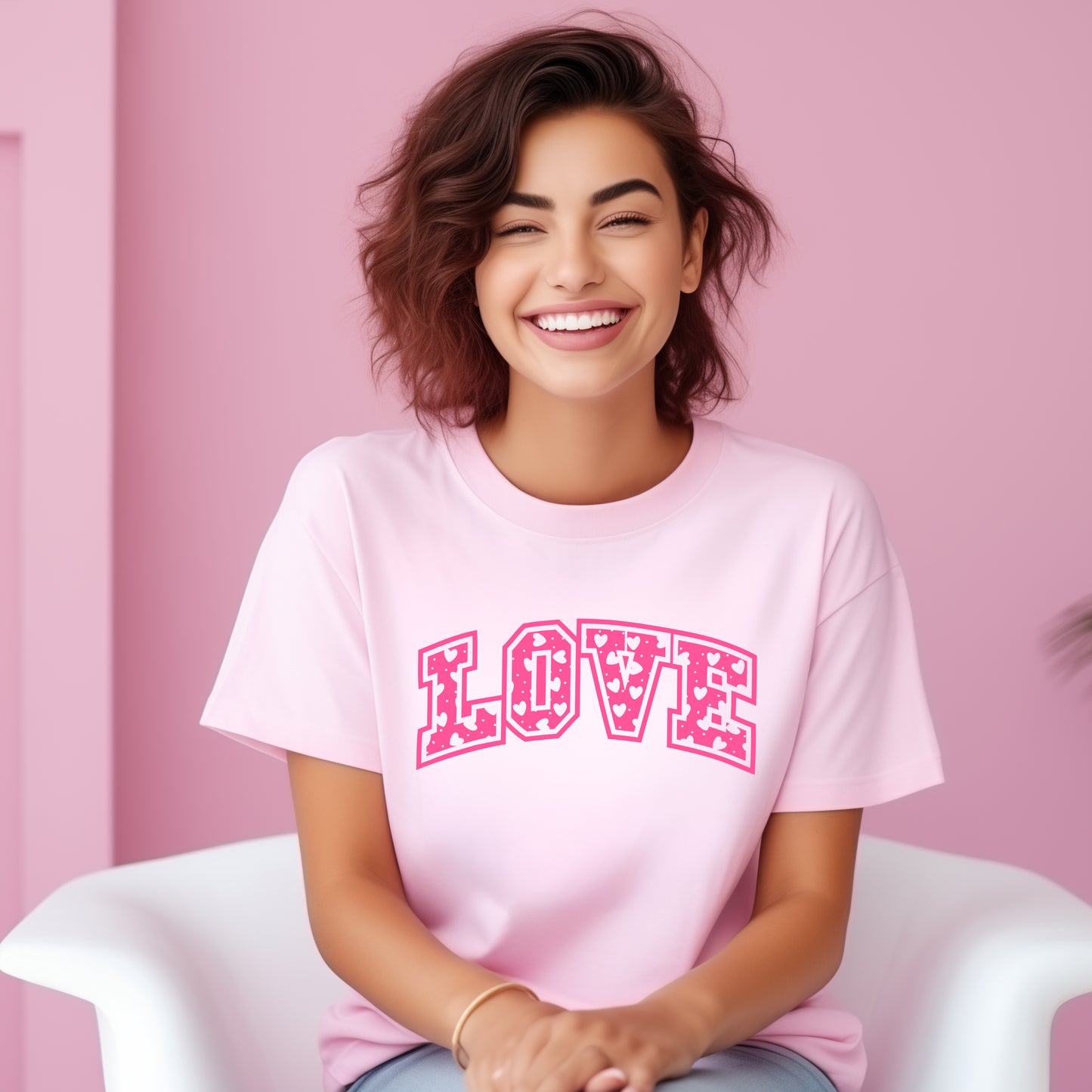 Love Varsity Hearts | Short Sleeve Graphic Tee