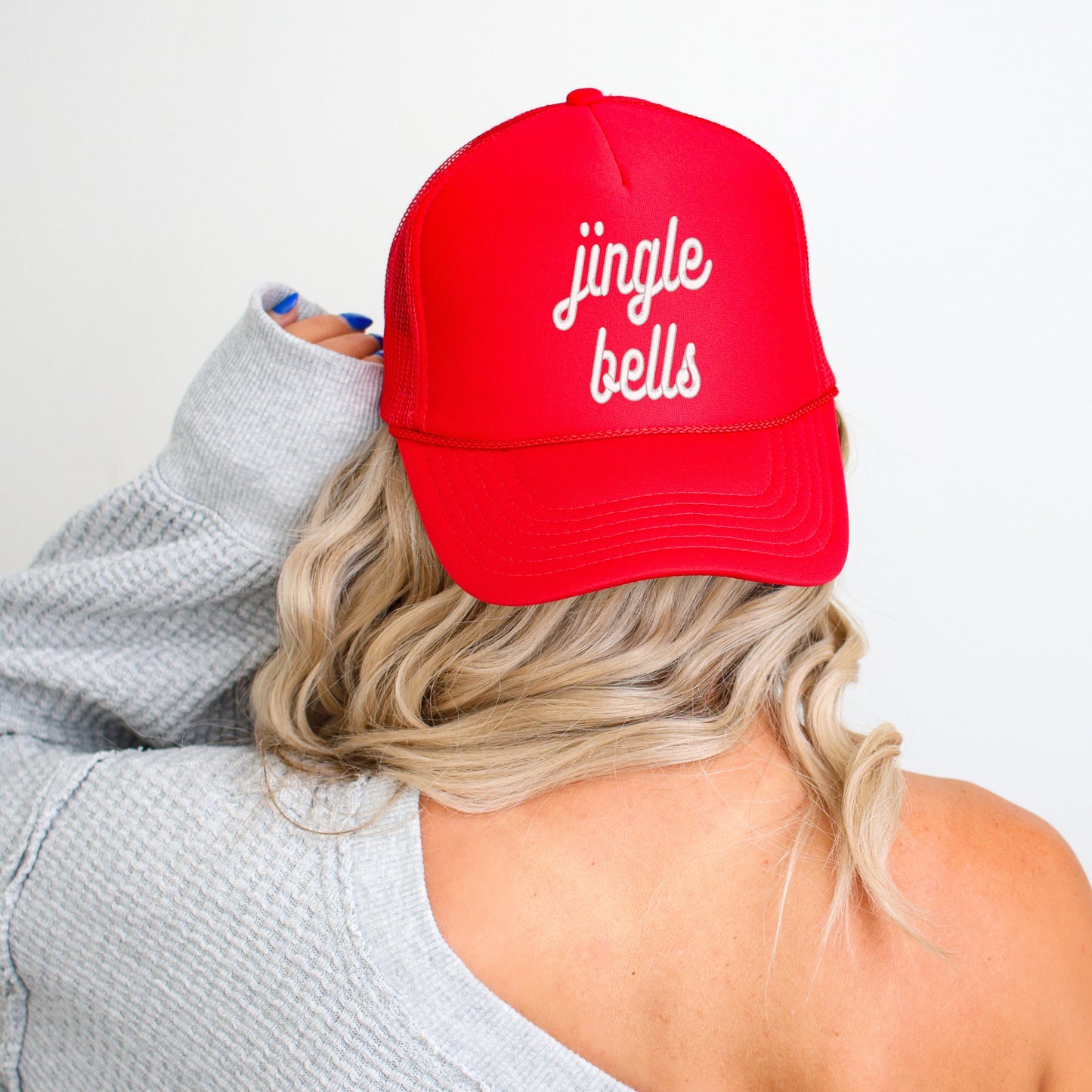 Embroidered Jingle Bells Bold Cursive | Foam Trucker Hat