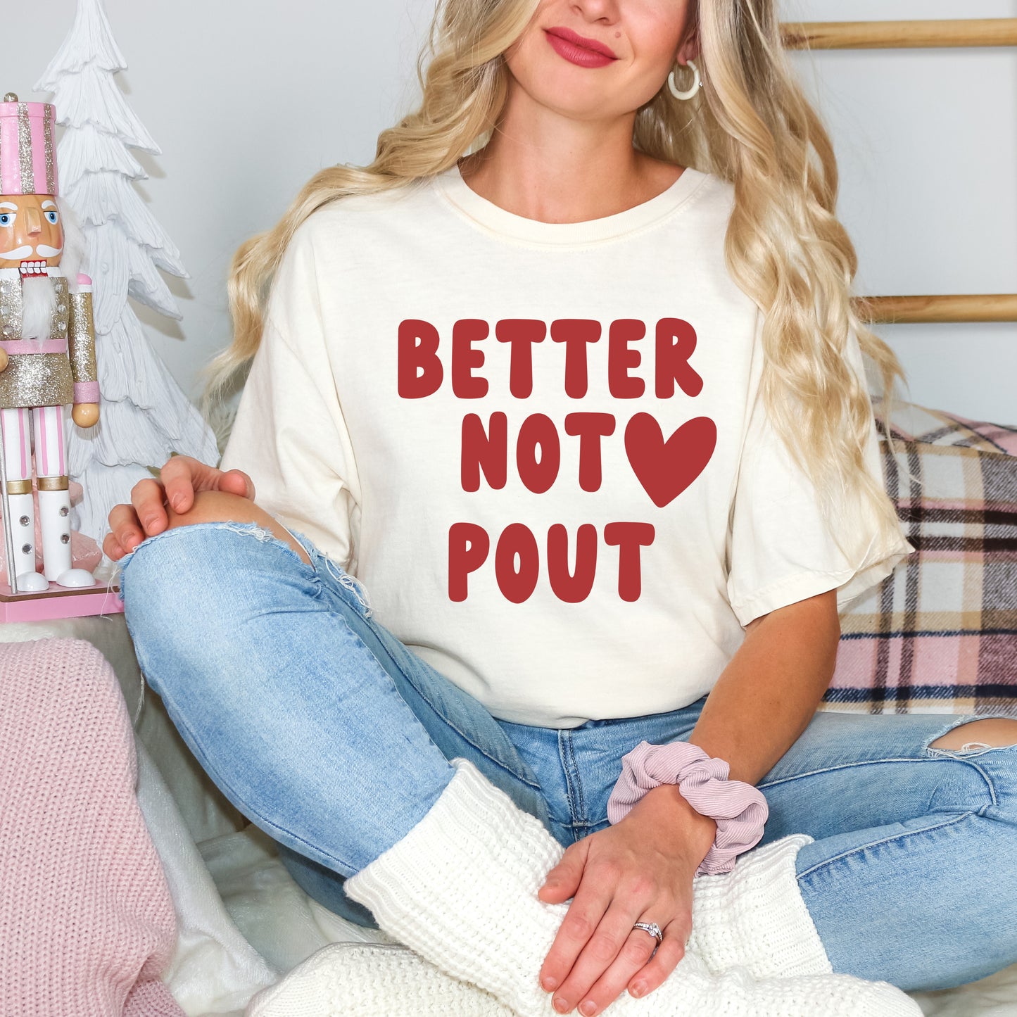 Better Not Pout Bold Heart  | Garment Dyed Tee