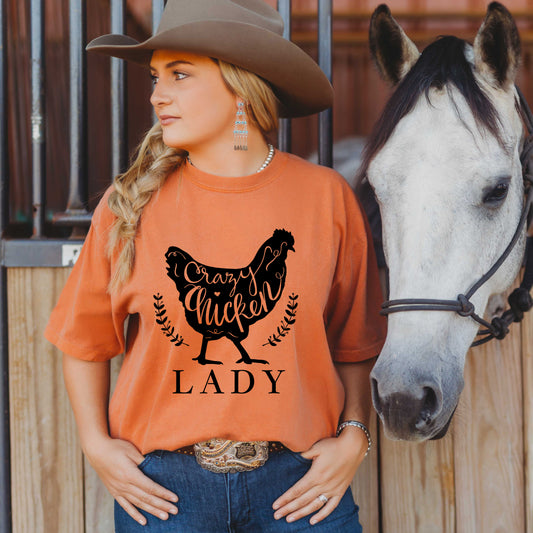 Crazy Chicken Lady | Garment Dyed Tee